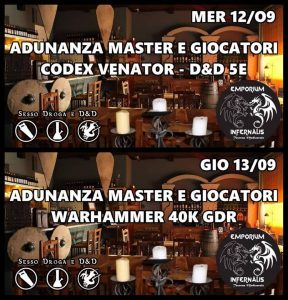 Emporium Infernalis - Sesso Droga e D&D - Adunanze master e giocator